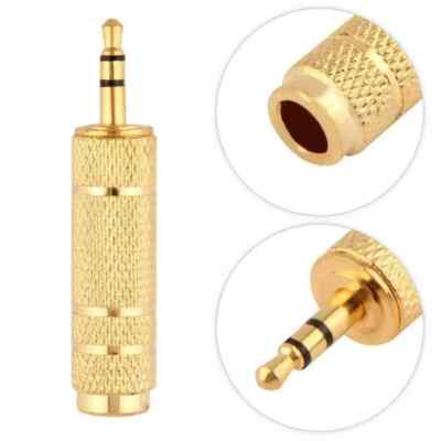 1/8 3.5mm Male to 1/4 6.3mm Female Stereo Headphone MIC Adapter 