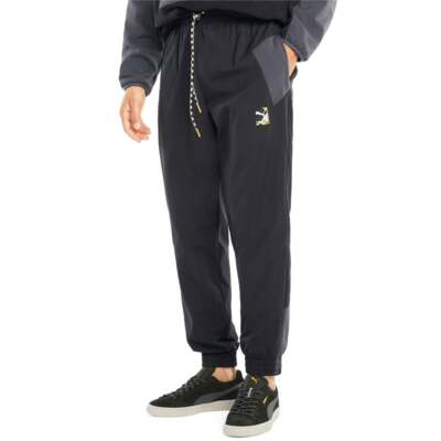 

Puma International Winterized Woven Pants Mens Black Casual Athletic Pants 532, Черный, Puma International Winterized Woven Pants