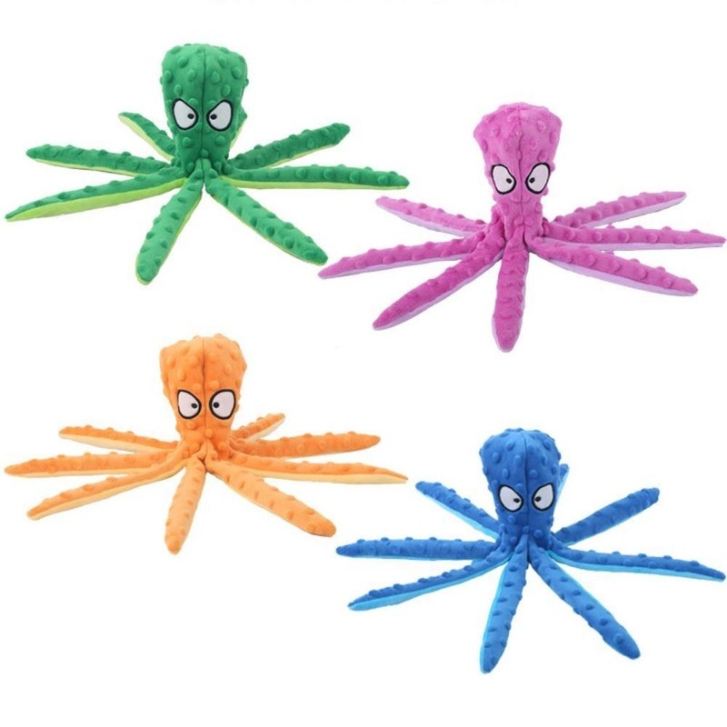 Octopus Shell Dog Squeakers Toy  Teeth Cleaning