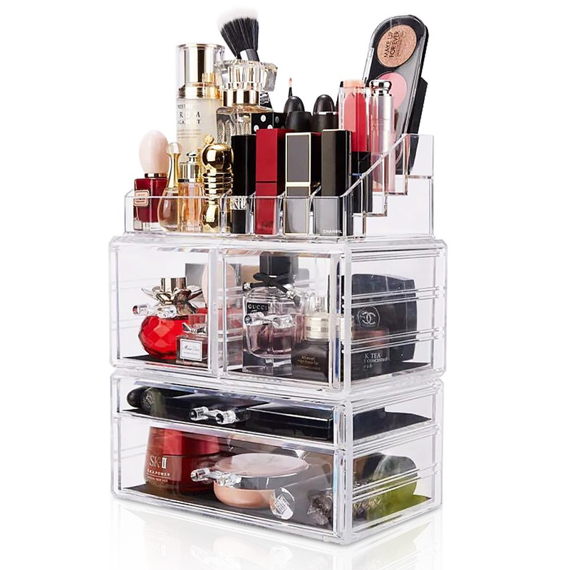 Makeup Organizer 3 Pieces Acrylic Cosmetic Storage Large Drawers