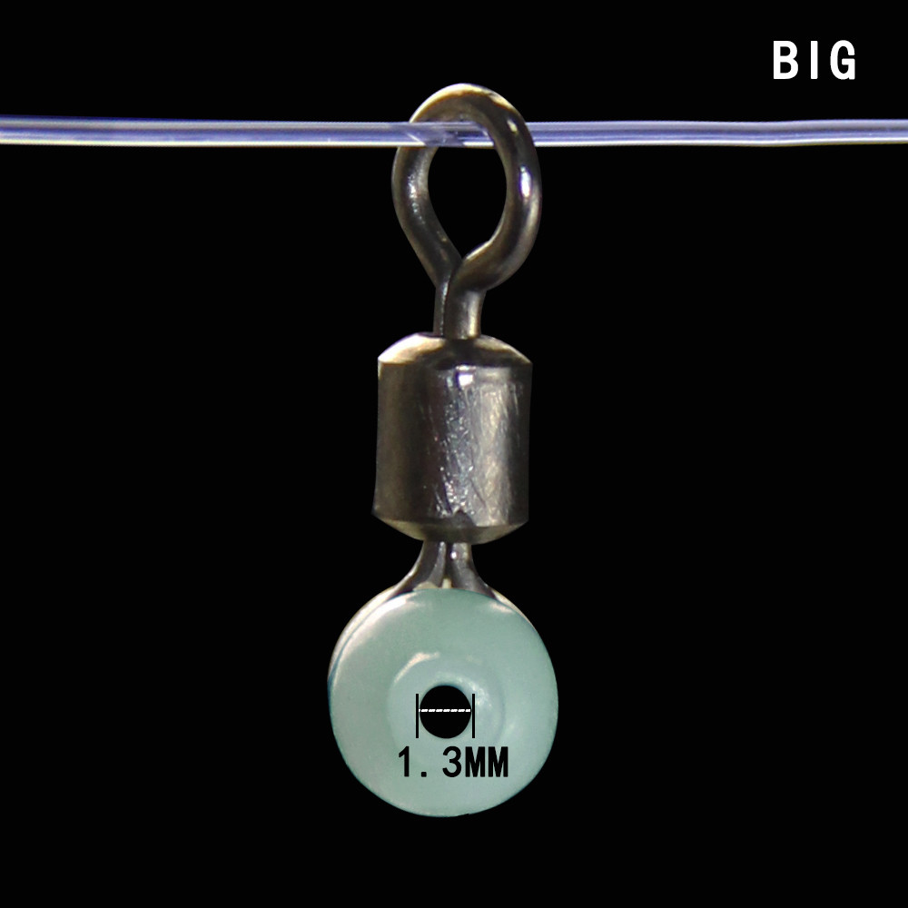 3 Way Luminous Cross Line Rolling Fishing Swivel Fishing Line Connector