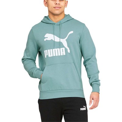 

Puma Classics Logo Pullover Hoodie Мужская синяя повседневная верхняя одежда 53623850, Синий