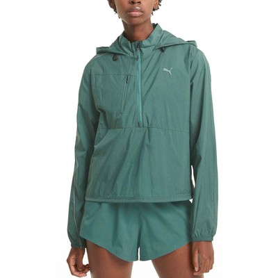 

Puma Run Lite Half Zip Pullover Jacket Женская зеленая повседневная спортивная верхняя одежда 52, Зеленый, Puma Run Lite Half Zip Pullover Jacket