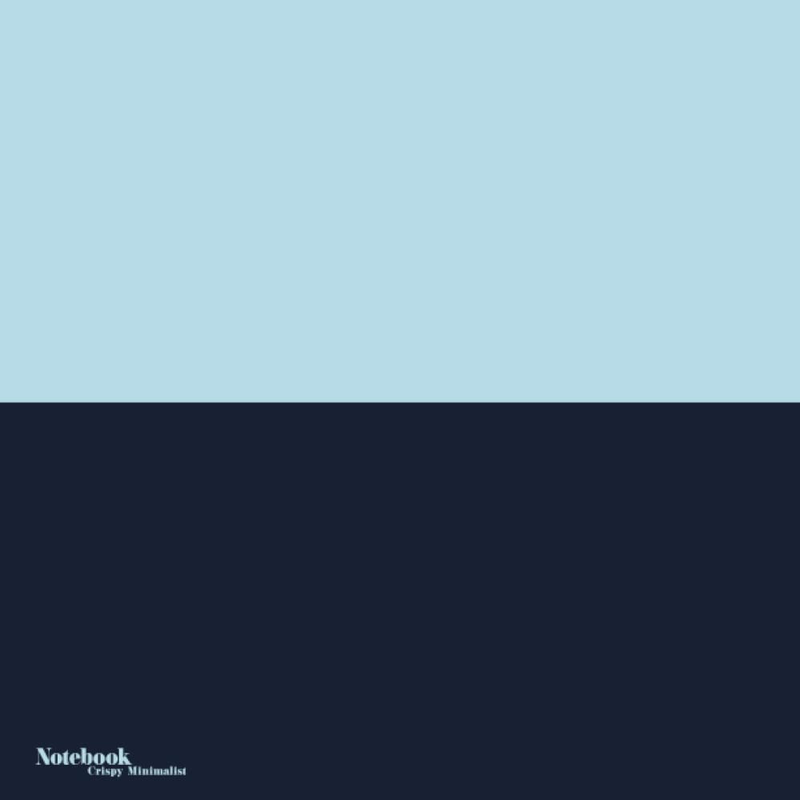 Large Square Notebook 8.5X8.5 Inches, Unlined/Plain, Pastel Sky, Navy Blue Soft-
