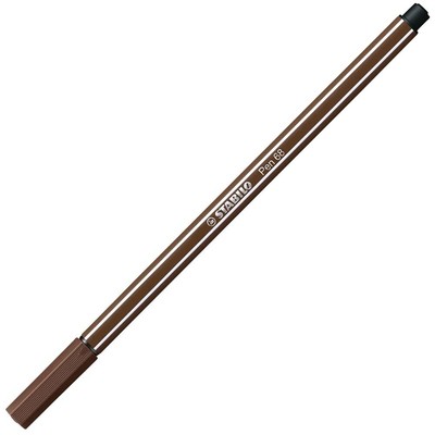 STABILO Pen 68 Drawing Pens Medium Bullet Tip 1 mm Pack of 3 Brown