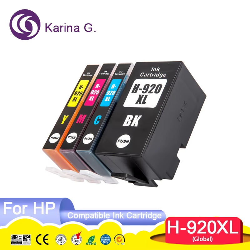 920XL 920 Premium Color Compatible Printer Inkjet Ink Cartridge for Officejet 6