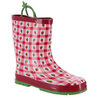 

Сапоги Western Chief Gingham Strawberry Rain Boot для девочек для младенцев и молодежи -, Pink/strawberry