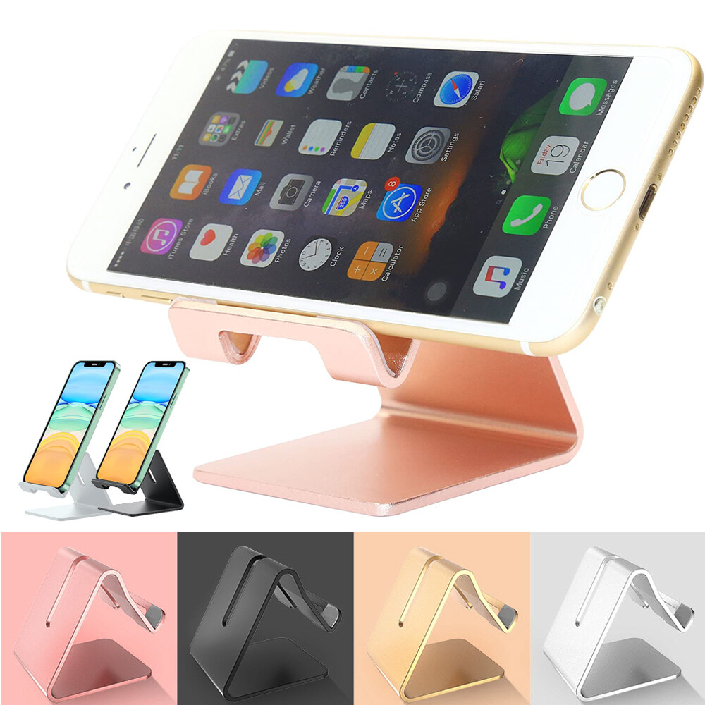 Aluminum Desk Mount Cradle Holder Tablet Desktop Stand for iPhone Pro Max XR 8