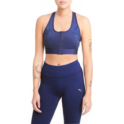 

Puma High Impact Front Zip Bra Womens Size  Casual 520295-12, Синий