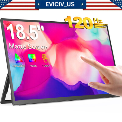 EVICIV 18.5'' Portable Touchscreen 120hz Monitor w/VESA & 180° Adjustable Stand