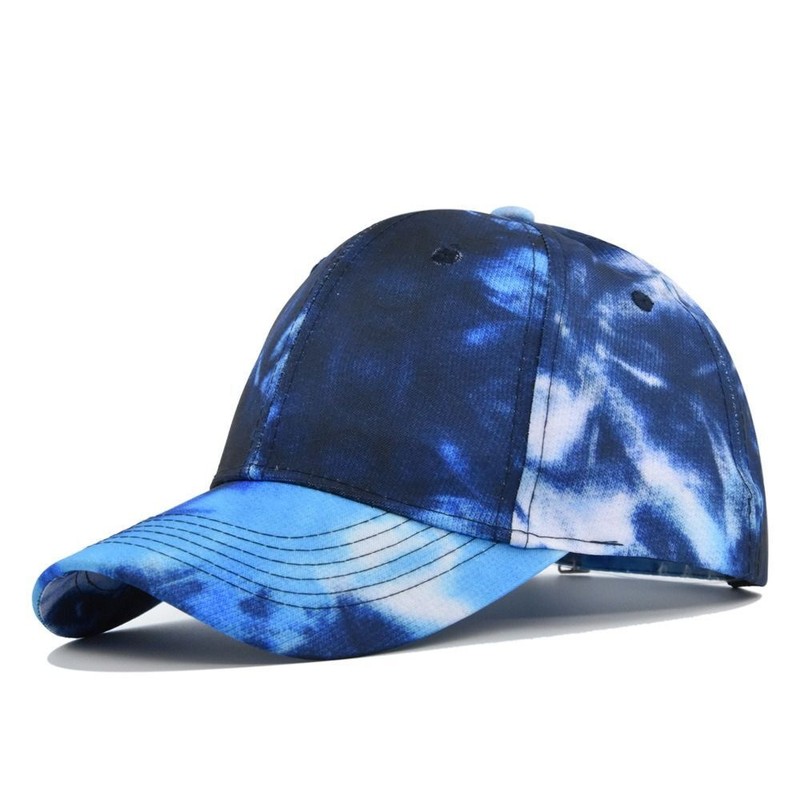 Adjustable Peaked Cap Tie Dye Print Trucker Hats Baseball Cap  Outdoor