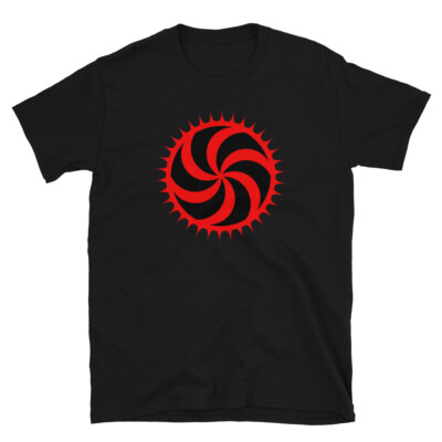 Red Deadly Swirl Spike Alchemy Symbol Short-Sleeve T-Shirt