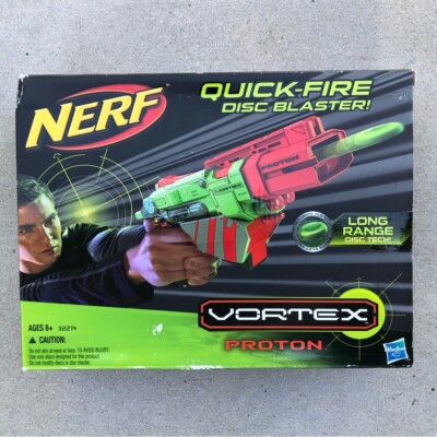 Sealed 2011 Hasbro Nerf Vortex Proton Long Range Disc Blaster Toy - New in box!