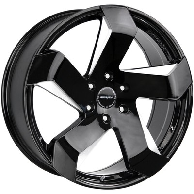 Strada S65 Coltello 22x9 5x4.5'' +35mm Black/Milled Wheel Rim 22'' Inch