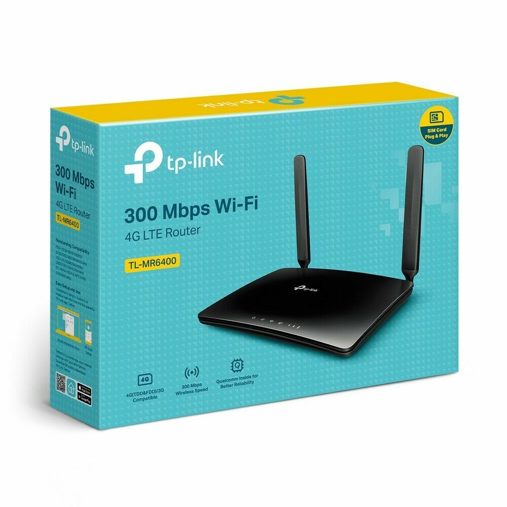 ROUTER WIRELESS TP-LINK TL-MR6400 Wi-Fi N300+4LAN SCHEDA MOBILE DATI SIM LTE 4G