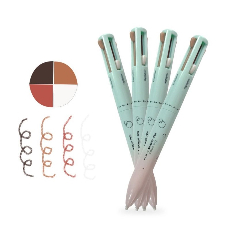 Women Multi-effect 4 In 1 Eyeliner Makeup Lip Liner Pen New Eyebrow Enhancers