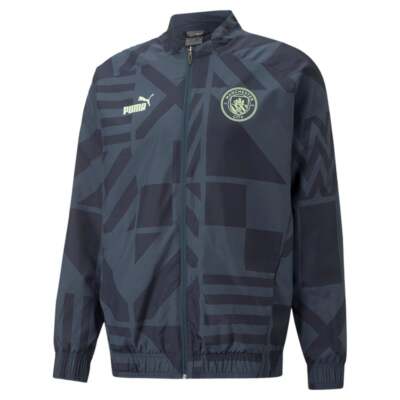 

Мужская синяя повседневная спортивная верхняя одежда Puma Mcfc Prematch Full Zip Soccer Jacket 76, Синий, Puma Mcfc Prematch Full Zip Soccer Jacket