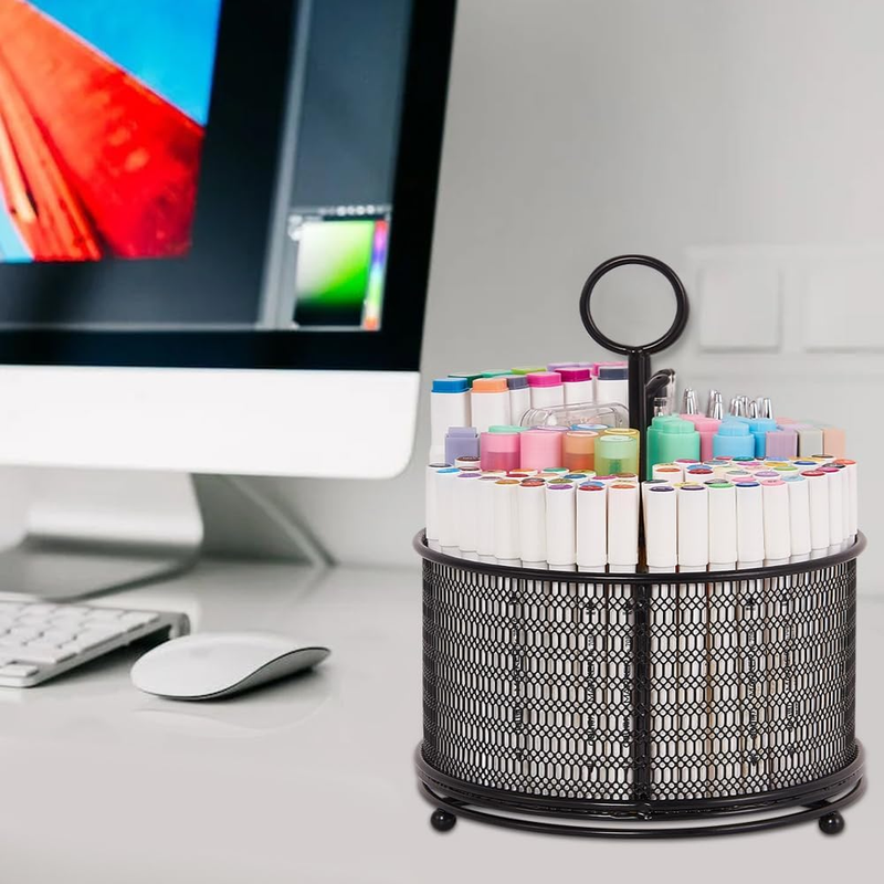 Pencil Holder for Desk - 360&deg;Degree Rotating Pen Organizer, Desk Organizer with