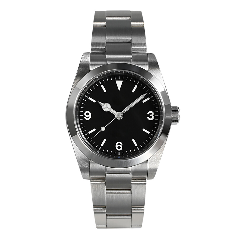Pre-owned San Martin 36mm Explore Climbing Series Vintage Men Watch Luxury Sapphire Watch