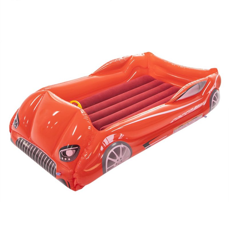 Kids Travel Air Bed Inflatable Toddler Air Mattress with Raised Sides, Red