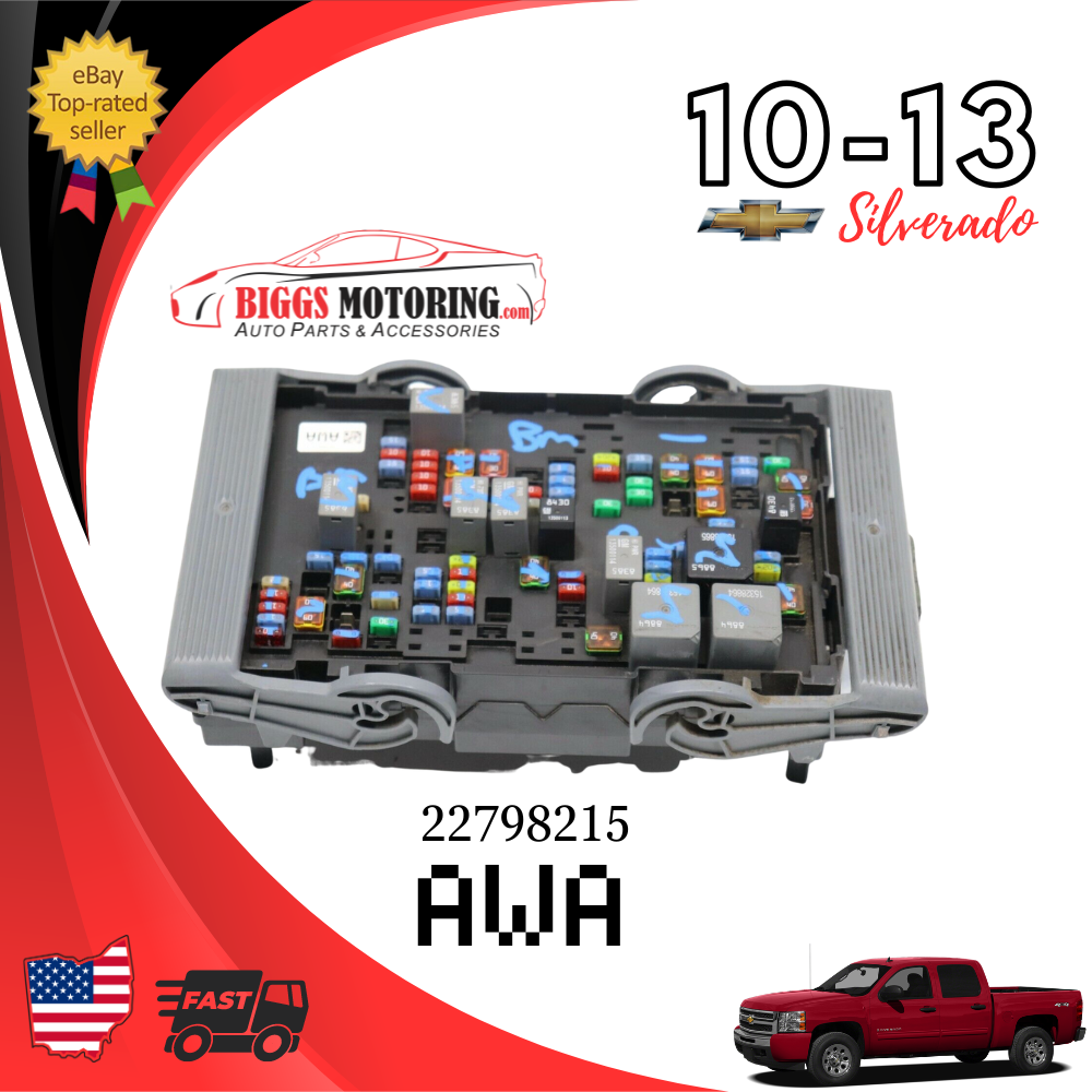 2010-2013 Chevy Silverado 1500 Engine Fuse Box Junction 2010-2013 Chevy Silverado 1500 Engine Fuse Box Junction