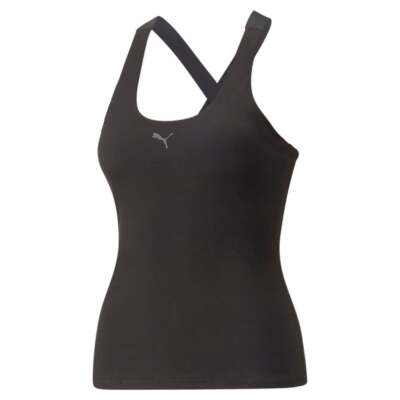 

Спортивная майка Puma Flawless Sculpt BuiltIn с круглым вырезом женская черная повседневная A, Черный