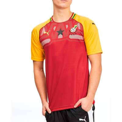 Puma Gfa Ghana Home Реплика Джерси с коротким рукавом Мужская красная 752430-01