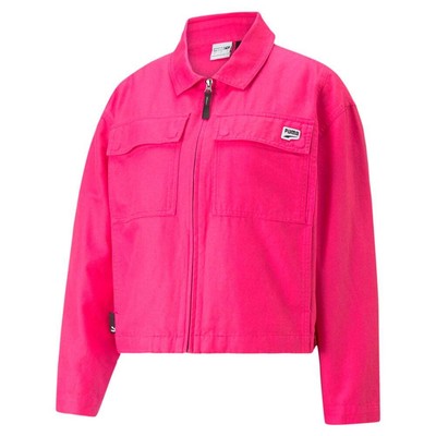 

Puma Downtown Full Zip Jacket Womens Size  Повседневная спортивная верхняя одежда 53837325, Розовый, Puma Downtown Full Zip Jacket