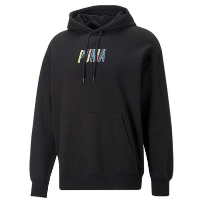 Puma Swxp Pinnacle Pullover Hoodie Мужская черная повседневная верхняя одежда 53566101