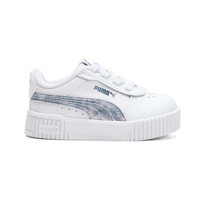 

Puma Carina 2.0 Cloudy Metallic Inf Girls Белые кроссовки Повседневная обувь 39039301, Белый, Puma Carina 2.0 Cloudy Metallic Inf