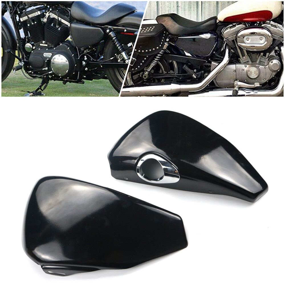 Side Battery Cover Gloss Black For Harley Sportster XL 883 1200