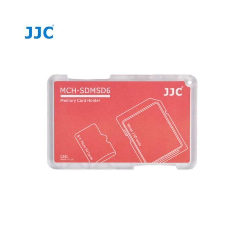 Jjc Mch-Sdmsd6 Slim Memory Card Holder Hard Case For 2 X Sd + 4 X Micro Sd - Red