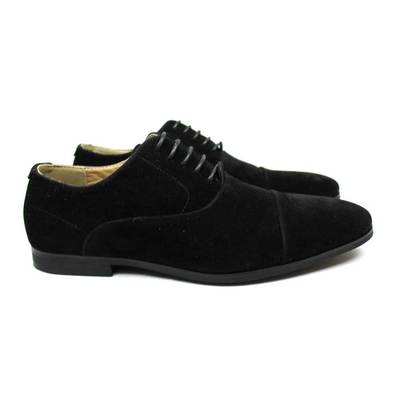 New Mens Black Suede Dress Shoes Lace Up Oxfords & Slip On Option Formal By AZAR