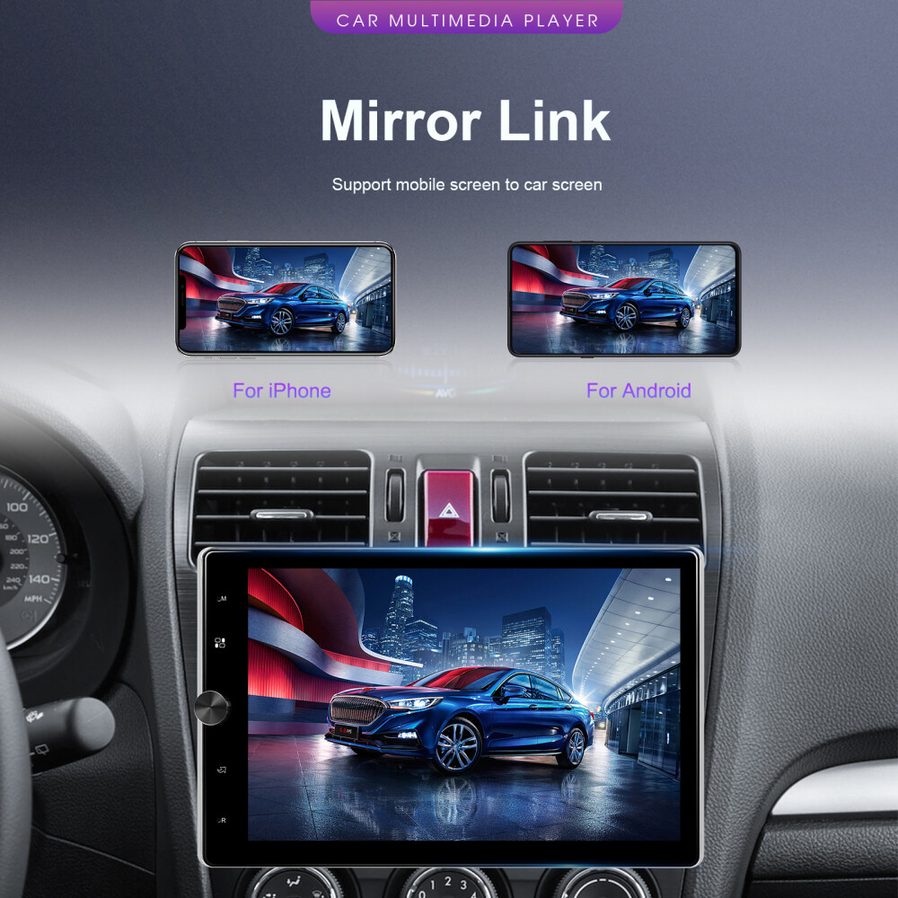 Android 13 10.4'' 1 Din Carplay Car Radio GPS WIFI BT Touch Screen Stereo Camera