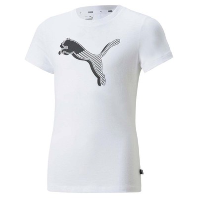 

Белые повседневные топы Puma Power Graphic с круглым вырезом и короткими рукавами для девочек-подростков, Белый, Puma Power Graphic Crew Neck Short Sleeve T-Shirt Youth