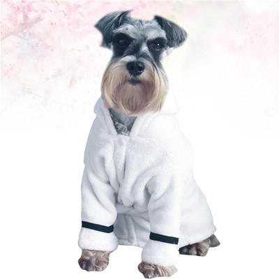 Pets Bathrobe Absorbent Useful Sleepwear Bathrobe Hooded Nightgown Dog