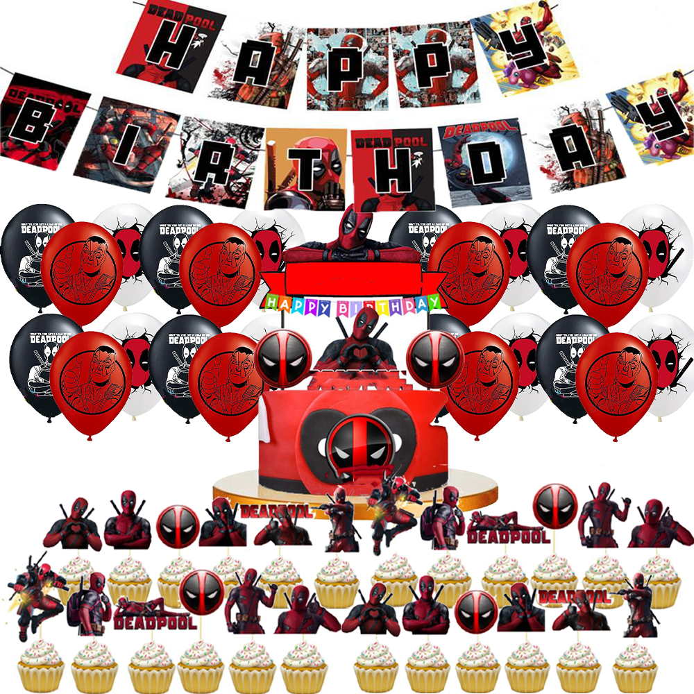 DEADPOOL balloon birthday party supplies favor centerpiece decoration theme