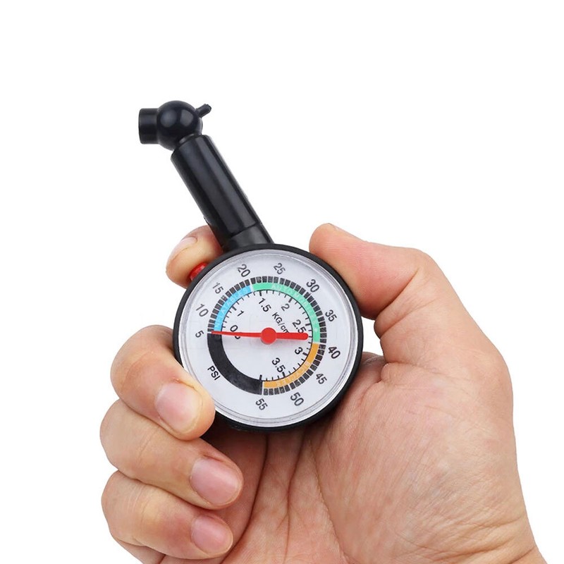 1x Dial Tire Gauge Metal Air Pressure Truck Auto Car Bicycle Tester Meter Parts