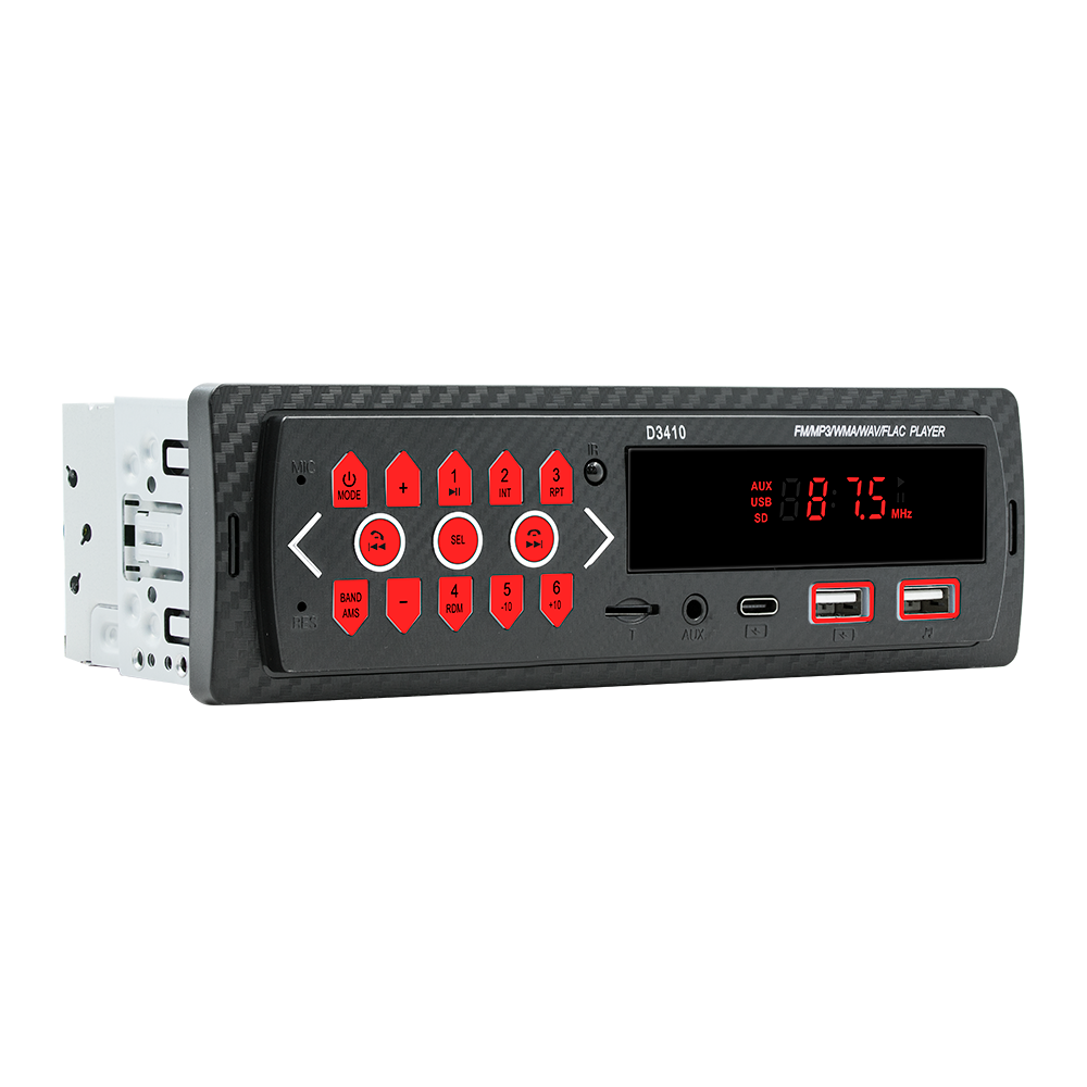 Single Din Stereo Radio Car MP3 Player Audio Bluetooth FM Aux LED Display Screen