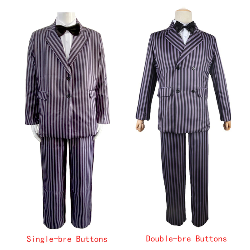 Wednesday Addams Costume Long Sleeve Men'S Suit Party Uniform Gomez Cosplay Outf