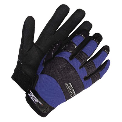 BDG 20-1-10603N-XL Gloves,Black/Blue,Slip-On,XL 56LC21