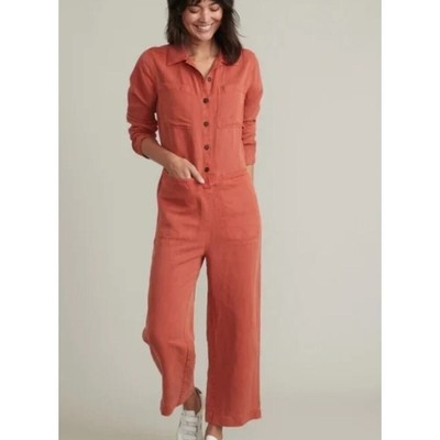 NWT Marine Layer Charlie Utility Long Sleeve Jumpsuit Rosewood Retail $145 Small