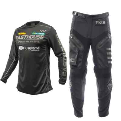 2024 FASTHOUSE HUSQVARNA MOTOCROSS OFFROAD GEAR SET JERSEY PANTS MX RACING KIT