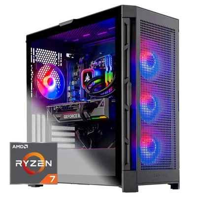 RTX 4060 Ti Ryzen 7 7700x 1TB SSD 16GB RAM Skytech Gaming PC Prebuilt Black New