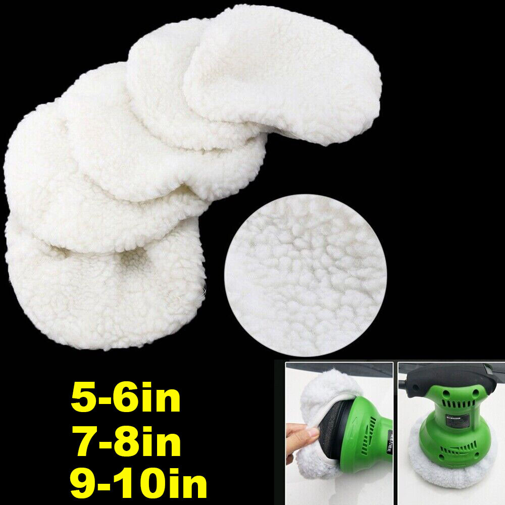 Auto Car Wax Polisher Pads Microfiber Polishing Bonnet Waxing Buffing Cover