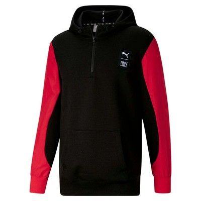

Puma First Mile X Quarter Zip Training Hoodie Мужская черная повседневная верхняя одежда 523444, Черный