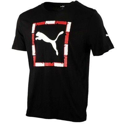 

Футболка с коротким рукавом Puma Type Box с круглым вырезом, мужские повседневные топы размера  845754-0, Черный, Puma Type Box Crew Neck Short Sleeve T-Shirt
