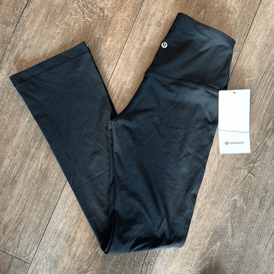 Lululemon Align Ribbed Mini-Flared Pant Extra Short Black size 4 NWT