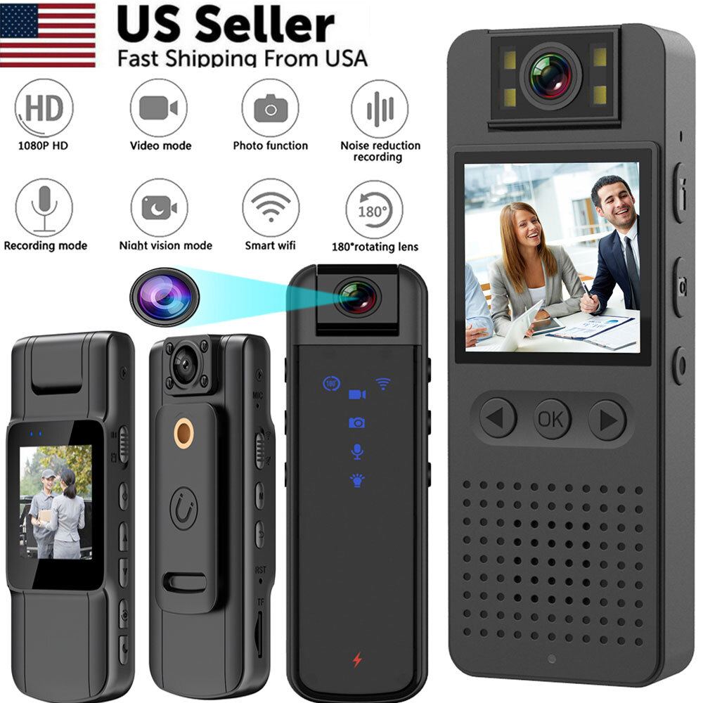 1080P Mini Body Camera WiFi Video Recorder Wearable Police B