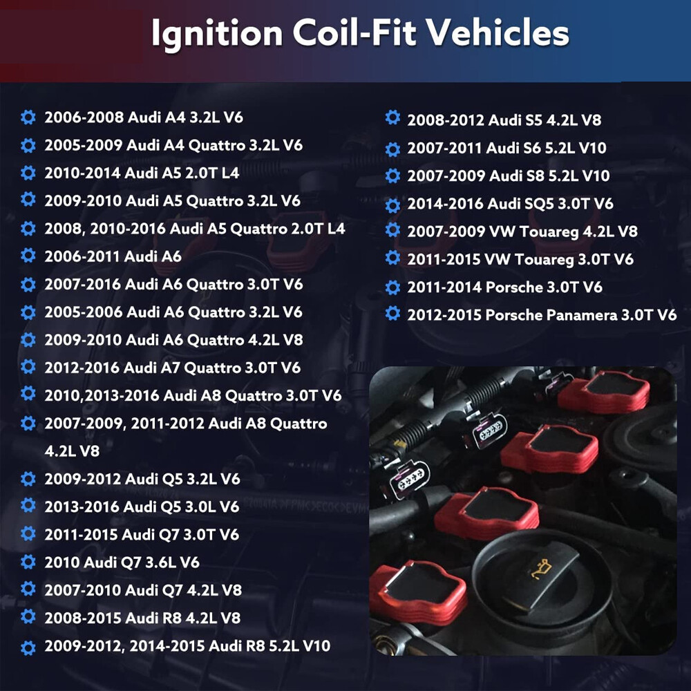Ignition Coil 06E905115E for Audi R8 Volkswagen VW TT A4 A5 A6 Golf Touareg Ignition Coil 06E905115E for Audi R8 Volkswagen VW TT A4 A5 A6 Golf Touareg